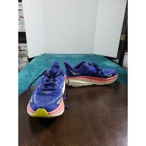 Hoka Clifton 9 Shoes Size 7 Womens Blue Ultra Running Gym Marathon 1127896